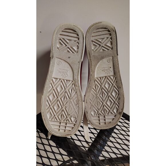 City Sneaks Red Sparkle Platform Shoes Size 6 - Picture 7 of 7